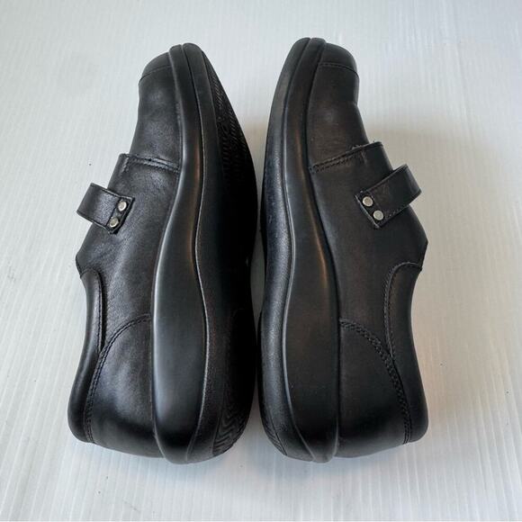 Alegria Khloe Leather Monk Strap Slip-Ons size 39 / 9 US black women’s shoes - Picture 6 of 11